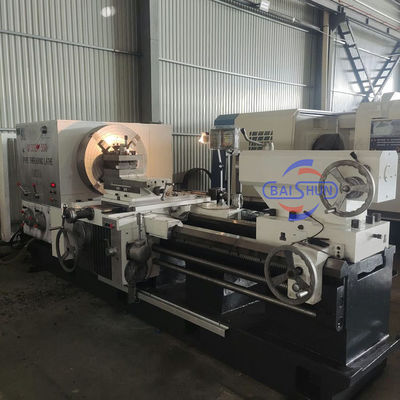 Υψηλής ακρίβειας διπλή Chuck Long Pipe QK1319 Μεγάλη τρύπα CNC Pipe Threading Machine